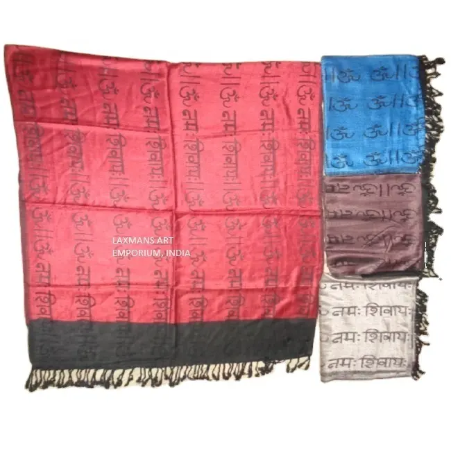 shiva mantra viscose scarves shawls stoles