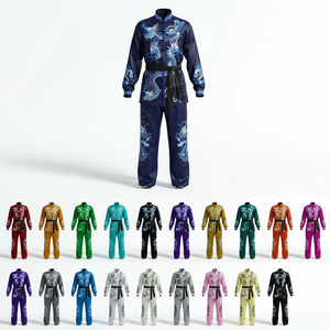 100% High Quality Kung Fu Tai Chi Martial Arts Uniform Set Hand Embroidery Custom Long Sleeve <b>Jacket</b> & Pants Karate Uniform - Product Image 1