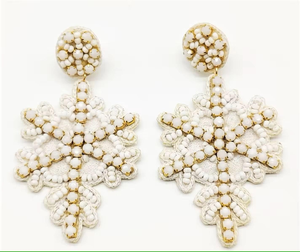 Nuevos Pendientes de Lazo con Cuentas, Accesorios de Joyería Elegantes y Chic, Pendientes de Lazo con Perlas y Cuentas de Mariposa Tricolor - Product Image 4