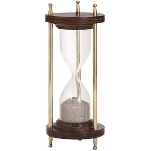 Handmade Brass <b>Sand</b> <b>Timer</b> Hourglass with White <b>Sand</b> Modern Art Deco Desktop Ornament for Home & Office Decorative - Product Image 6