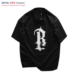 Camisetas de algodón lisas para hombre, camisetas de tela transpirable a la moda de alta calidad con cuello redondo, camisetas unisex vietnamitas al por mayor - Product Image 4