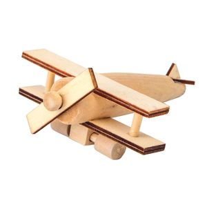 Sculpture d'avion décorative en bois, artisanale, pour la décoration intérieure. - Product Image 1