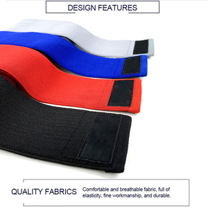 Sangles de poignet épaisses réglables en Spandex et Nylon, avec logo personnalisé, pour fitness, sport, genouillères, gym, respirantes, élastiques, compression, haltérophilie - Product Image 3