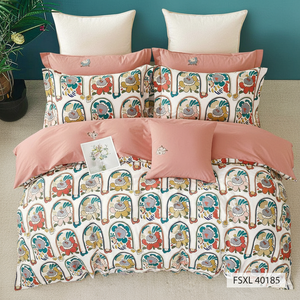 King-Size Stylish 10-Piece Non-Toxic American Style Polyester <b>Comforter</b> <b>Set</b> Soft Double-Sided Floral Bedding Home Hotel Woven - Product Image 2