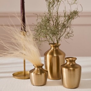 Jarrón de latón martillado, jarrón de latón para flores, jarrón de metal, jarrón decorativo de latón, jarrón de latón hecho a mano, decoración de latón para el hogar, decoración de latón para mesa - Product Image 6