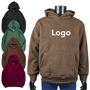 Custom Logo Hooded Pullover <b>Sweatshirt</b> 100% Cotton French Terry Men's Casual Autumn Wear Regular Fit Front Print Solid Color - Product Image 3