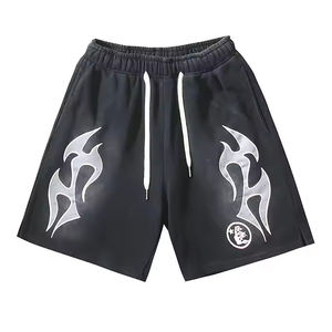 กางเกงขาสั้นสตรีทแวร์สั่งทำขายส่ง กางเกงออกกำลังกายผู้ชาย กางเกงผ้าฝ้ายลำลองลายพิมพ์ กางเกงผู้ชายผ้าฝ้าย 100% ระบายอากาศได้ดี - Product Image 1