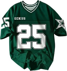Maillot de football vert Genius 25 personnalisé en mesh avec logo étoile, tissu 100% polyester - Product Image 1