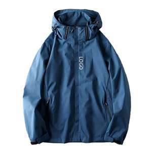 Custom Logo Waterproof Windbreaker <b>Jacket</b> <b>Men</b> Outdoor Hooded Windproof <b>Lightweight</b> Sport Coat Wholesale Breathable <b>Rain</b> <b>Jacket</b> - Product Image 5