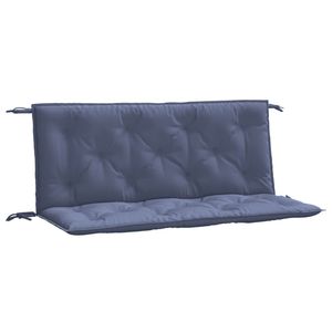 Ensemble de 2 coussins de banc de jardin en tissu Oxford bleu marine - Product Image 2