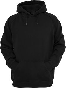 Sudadera con Capucha Negra para Hombre, 100% Algodón, Felpa, Corte Regular, Color Sólido, Diseño con Bolsillo, Ropa de Otoño - Product Image 4