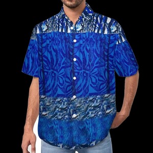 Chemise Homme Manches Courtes Olymésienne à Motif Tribal Elei Personnalisé, Confortable, Respirante, Infroissable, Idéale pour l'Été, Décontractée ou Formelle - Product Image 4