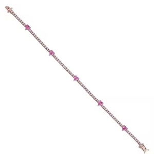 Moissanite Sparkling Diamond Bracelet High Quality 18K Rose Gold Non-Fade Hip Hop Jewelry for <b>Men</b> and Women - Product Image 4