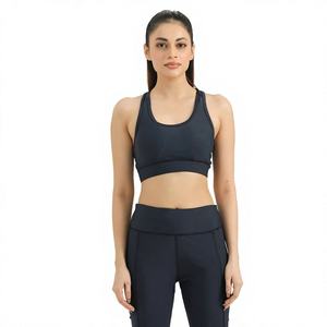 Sujetador deportivo con aros para mujer, posquirúrgico, acolchado, de soporte medio, para yoga y ejercicio, con estampado de leopardo, bordado, media copa, para invierno - Product Image 1