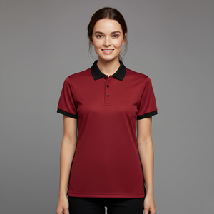 Camisas Casuales para Mujer con Estilo Rib de Contraste, 100% Algodón, Secado Rápido, Personalizables con Logotipo Bordado, Ajuste Golf, Transpirables, para Trabajo - Product Image 6