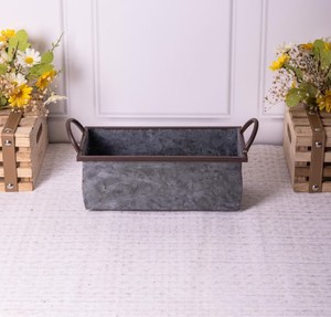 Jardinera Rectangular de Metal Antiguo Personalizada, con Diseño Floral, Estilo Industrial, para Uso en Jardín, Superventas - Product Image 4