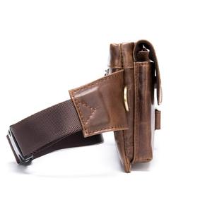 กระเป๋าคาดเอวหนังสีน้ำตาลสำหรับผู้ชาย กระเป๋าคาดเอววินเทจ กระเป๋าคาดเข็มขัด กระเป๋าเดินทาง กระเป๋าสะพายข้าง กระเป๋าใส่โทรศัพท์ กระเป๋าใส่เงิน - Product Image 4