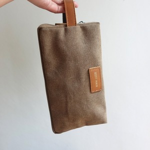 Unisex Custom Logo Canvas Leather Toiletry Bag Large Travel Shaving Dopp Kit Waterproof Cosmetic Organizer <b>Case</b> LCTB-0046 - Product Image 2