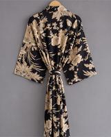 Robe longue décontractée pour femme en coton indien 100% avec imprimé tigre fait main, style kaftan, tenue d'été ethnique