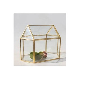 แจกันแก้วและคริสตัลสไตล์คลาสสิกใช้ในบ้านโรงแรมของตกแต่งสปาสำหรับเป็นของขวัญคริสต์มาส-เทอราเรียมและดอกไม้โลหะพร้อมโคมไฟ - Product Image 1