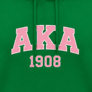   Sudadera con Capucha Rosa con Letras Griegas y Diseño Frontal Bordado Personalizado, Cómoda Mezcla de Algodón y Felpa, Informal para Mujer - Product Image 5