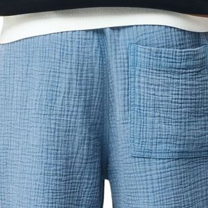 Shorts Unisex de Muselina, Corte Holgado, Ligeros, Transpirables, de Algodón, Casuales, con Cintura Elástica y Cordón Ajustable, Suaves y Cómodos para Verano y Playa - Product Image 4