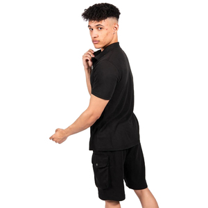 Conjunto de Pantalones Cortos Polo Casuales para Hombre, Talla Grande, Traje Deportivo Personalizado, Camiseta Polo de Manga Corta con Cierre, Transpirable, Estilo Urbano - Product Image 2