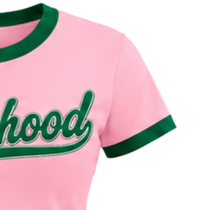 AKA Sisterhood Pink Ladies T Shirt Short Sleeve Crew Neck Graphic Letter Print Casual Fashion Sorority Inspired Women Tee - Product Image 3