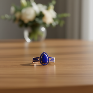 Bague en lapis-lazuli, poids 2,1 grammes, élégant accessoire de montre - Product Image 3