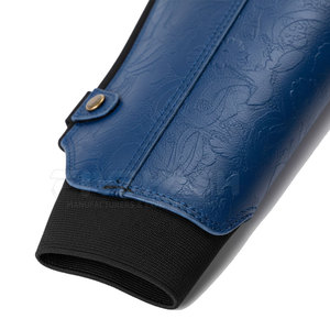 Protège-jambes en cuir de qualité pour chevaux, avec sangle réglable, pour l'entraînement équestre en extérieur - Product Image 2