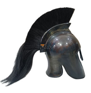 Casco de Troya, Casco de Guerrero Espartano Griego Antiguo, Armadura Ponible Hecha a Mano en Acero Suave para Cosplay y Reenactamiento - Product Image 3