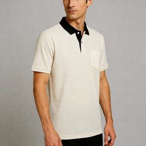 Polo respirant pour homme en tissu léger mélangé coton, coupe décontractée confortable, idéal pour le bureau, le golf et les voyages. - Product Image 6