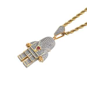 Collar con Colgante de Astronauta de Dibujos Animados en Plata con Moissanita, Micro Pavé, Joyería de Moda Hip Hop para Hombre, Regalo al por Mayor, Streetwear - Product Image 5