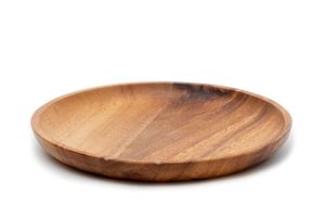 Assiettes rondes en bois faites à la main, assiettes en bois naturel pour la table à manger, restaurant, hôtel, cuisine et service - Product Image 6