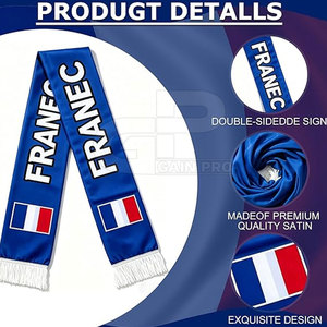 Écharpe de football mondiale haut de gamme, douce, tricotée, au design chaud et confortable pour les fans de football regardant les matchs en direct au stade - Product Image 3