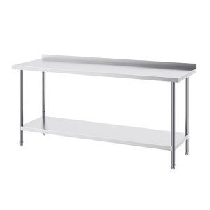 Mesa de Trabajo Comercial de Acero Inoxidable de Alta Resistencia de 24 x 72 x 36 Pulgadas, Mesa de Preparación de Alimentos de 72 Pulgadas, Mesa de Trabajo Metálica de 24 Pulgadas - Product Image 3