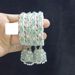 Best Selling Embroidered Cuff Bracelets for Women Vintage Traditional Ethnic Jewelry Natural Stone for Weddings Festivals - Product Image 1