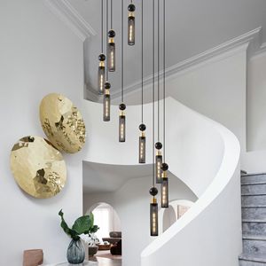 Lampadario moderno lampadario a 9 luci industriali oro nero regolabile plafoniera a soffitto in Mesh per soggiorno - Product Image 1