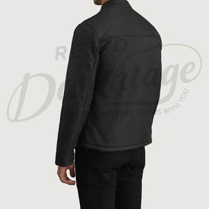 Veste décontractée légère pour homme, coupe ajustée, entièrement zippée, col montant, coupe-vent rembourré, pour l'hiver et l'automne, avec poches - Product Image 2