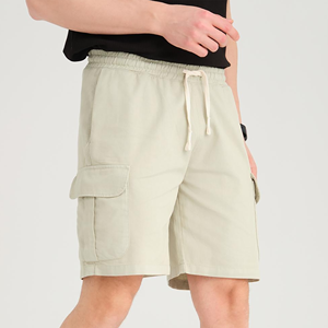 Shorts d'été pour hommes fabriqués en usine, personnalisés, effet délavé, imprimés sur toile, 100% coton, streetwear tendance, séchage rapide - Product Image 2