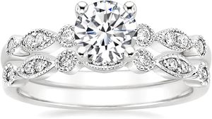 Bague de mariage en or blanc 14 carats avec diamant CVD de 2,00 carats, clarté VS1, couleur F, taille brillant rond, certifié IGI - Product Image 3