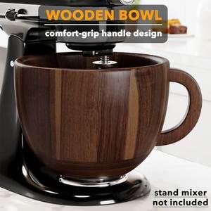 Bol mélangeur en bois au design moderne de qualité supérieure pour batteur KitchenAid, idéal pour l'artisanat, la table, la pâtisserie et la cuisine du Ramadan - Product Image 4