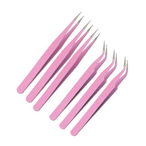 Pinzas de Precisión para Pestañas de Acero Inoxidable, Punta Suave, Herramienta de Belleza Profesional, 10 mm, HK-O-3219 - Product Image 5