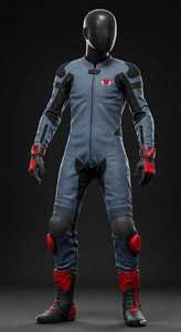 Men's Blue Color Blocked <b>One</b> Piece Motorcycle Racing <b>Suit</b> Full <b>Body</b> Jumpsuit - Product Image 4
