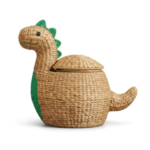 Bulk Dinosaur Shape Paper Rope Kids Storage Basket Cheap Price Animal Handwoven <b>Toy</b> Organizer Bin Sustainable OEM ODM Factory - Product Image 2