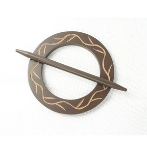 Épingle à cheveux traditionnelle en bois faite à la main, bâtonnet à cheveux naturel en bambou et bois, Inde - Product Image 4