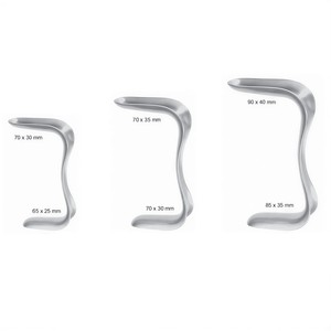 Juego de Espéculos Vaginales Sims de Doble Extremo, 3 Piezas (Pequeño, Mediano, Grande), Acero Inoxidable de Grado Profesional - Product Image 1