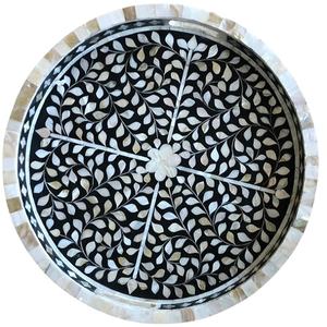 Bandeja de Servir de Lujo con Incrustaciones de Madreperla, Diseño Hexagonal, Bandeja Decorativa de Madera Hecha a Mano, Elegante Artículo de Decoración para el Hogar, Regalo - Product Image 3