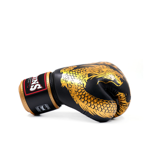 Guantes de Boxeo Profesionales Golden Twins, Color Dragón Tailandés, Cuero de Primera Calidad, para Sparring y Combate de Muay Thai - Product Image 3