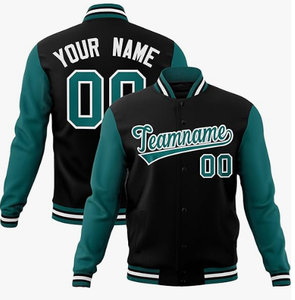 Men's High Quality CVC French Terry College Jackets Custom Logo Varsity Baseball Winter Team Uniform with Stand Collar Wholesale - Product Image 5